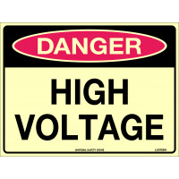 240x180mm - Self Adhesive - Luminous - Danger High Voltage (LU215DA)