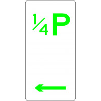 225x450mm - Aluminium - 1/4 Parking (Left Arrow) (R5-15(L))