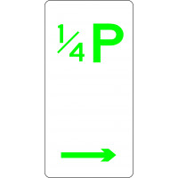 225x450mm - Aluminium - 1/4 Parking (Right Arrow) (R5-15(R)