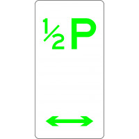 225x450mm - Aluminium - 1/2 Parking (Double Arrow) (R5-16(D))