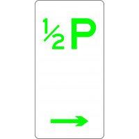 225x450mm - Aluminium - 1/2 Parking (Right Arrow) (R5-16(R)