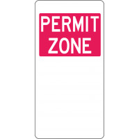 225x450mm - Aluminium - Permit Zone (R5-22)