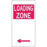 225x450mm - Aluminium -Loading Zone (Left Arrow) (R5-23(L))