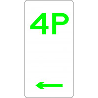 225x450mm - Aluminium - 4 Hour Parking  (Left  Arrow) (R5-4(L))