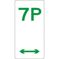 225x450mm - Aluminium - 7 Hour Parking  (Double  Arrow) (R5-7(D))