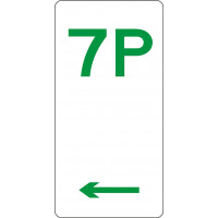 225x450mm - Aluminium - 7 Hour Parking  (Left  Arrow) (R5-7(L))