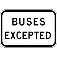 450x300mm - Class 1 - Aluminium - Buses Excepted (R9-2A)