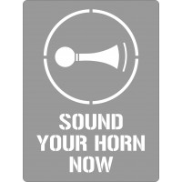 600x450mm - Poly Stencil - Sound Your Horn Now (ST1213)