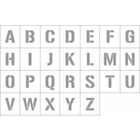 100mm - Poly Stencils - Alphabet A-Z (STA210)