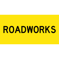 1200x600mm - Class 1 -Corflute - Roadworks (T9-56)