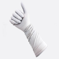 TGC (Box of 40) Grey 400mm Long Cuffs Nitrile Disposable Gloves M