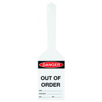 170x80mm - Self Locking Tags - Pkt of 25 - Danger Out Of Order (UDT404)