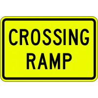 750x500mm - Aluminium - Class 1 Reflective - Crossing Ramp (W8-28B)