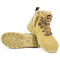 SIZE 8 WIDE Bison Wheat XT Ankle Lace Up Boot with Zip Side